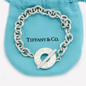 Rare Tiffany & Co. 1837 Toggle Chain Bracelet Sterling Silver 7” –  Vintage